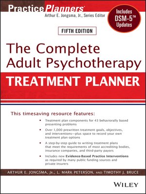 cover image of The Complete Adult Psychotherapy Treatment Planner